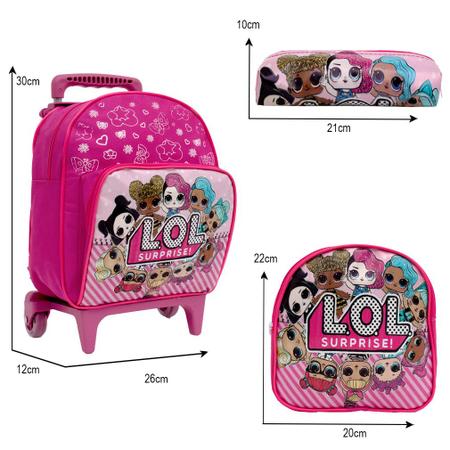 Imagem de Mochila Escolar Infantil Lol Surprise Com Rodinha