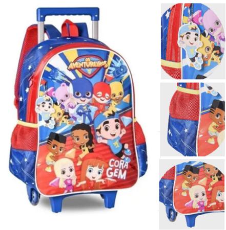 Mochila Infantil Escolar Luccas Neto Rodinha Aventureiros