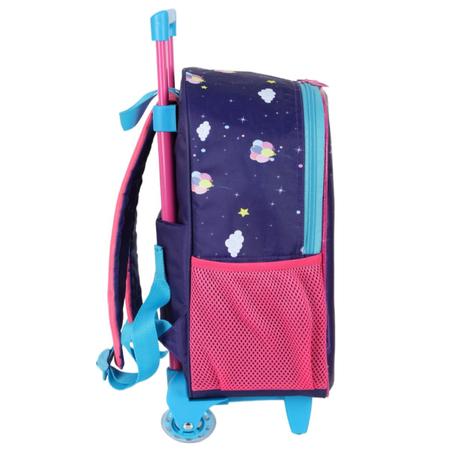 Imagem de Mochila Escolar Infantil Unicórnio Feminina Rodinhas Luxcel