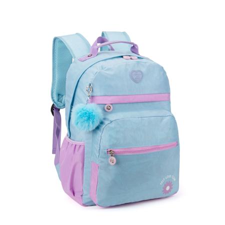 Imagem de Mochila Escolar Juvenil Feminina Crinkle Kika KK24M14