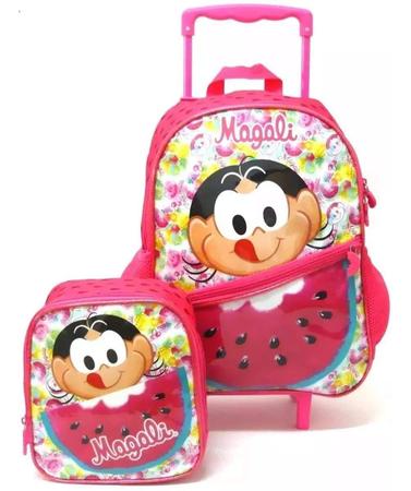Mochila Escolar Magali Melancia Rodinhas Tam G + Lancheira - Kit Mochila  Infantil - Magazine Luiza
