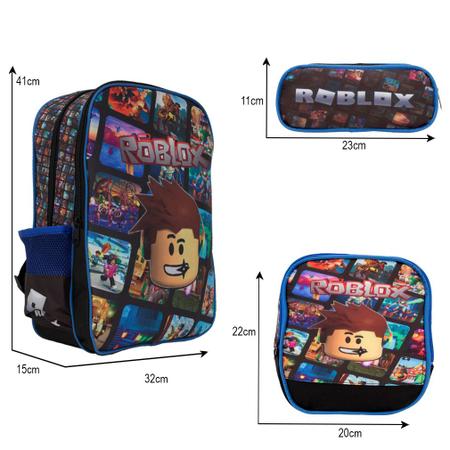 Mochila Escolar E Conjunto De Lancheira Para Estudantes Roblox Desenho  Animado/Crianças/Kit De Pacote + Livro De Almoço Traseiro - Escorrega o  Preço