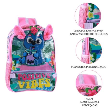 Imagem de Mochila Escolar Menina Infantil Coala Grande Reforçada