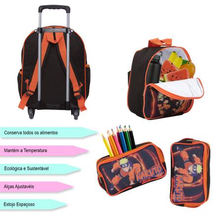 Mochila Escolar Naruto Uzumaki Desenho Rodinha G Meninos - Kids Bag -  Mochila Infantil - Magazine Luiza