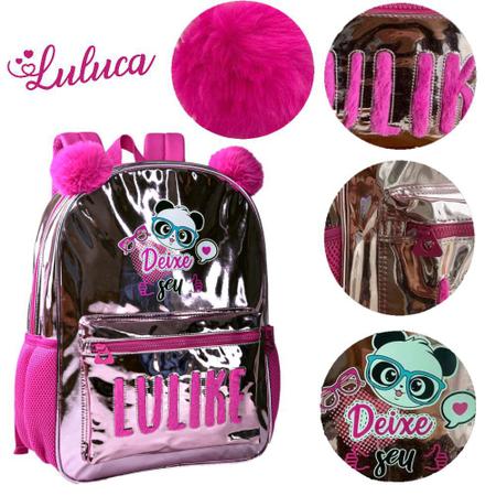 Mochila da Luluca r Meninas Infantil com Brilho Lançamento