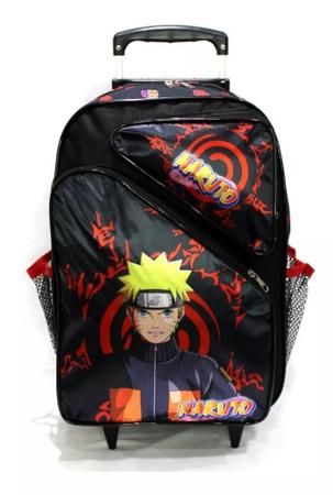 Mochila Escolar Naruto Uzumaki Desenho Rodinha G Meninos - Kids