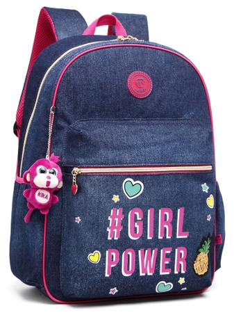 Mochila escolar hotsell feminina jeans