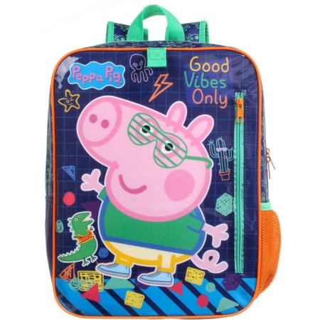 Mochila Escolar Peppa Pig George Plus G 37464 - Dermiwil - Mochila Infantil  - Magazine Luiza