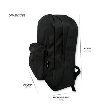 Imagem de Mochila Escolar Preta All Black: Prática e Estilosa