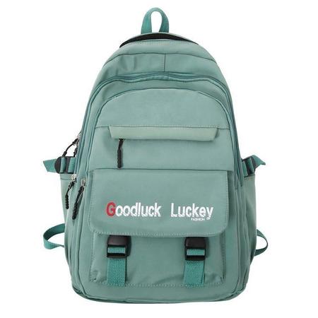 Imagem de Mochila espaçosa bolso frontal e bolso com zíper na frente alça costas 2 bolsos na lateral escolar/viagem classica