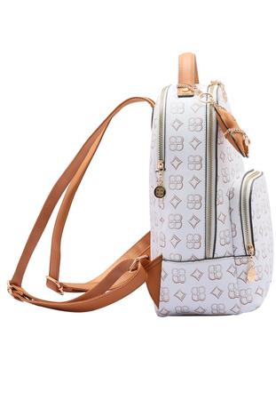 Mochila Louis Vuitton branca com monograma da marca