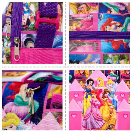 Mochila Feminina Infantil Princesas + Lancheira Estojo Costa - TOYS 2U Imagem de Mochila Feminina Infantil Princesas + Lancheira Estojo Costa