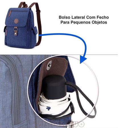 Imagem de Mochila Feminina Pequena de Lona Premium