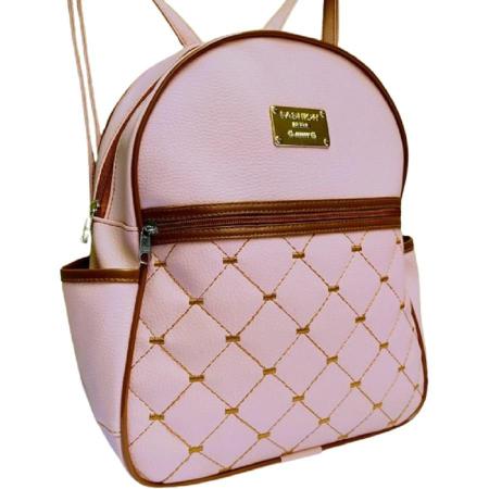 Mochila Feminina Rosa Elegante Blogueiras Famosas Charmosa - Fashion Imagem de Mochila Feminina Rosa Elegante Blogueiras Famosas Charmosa