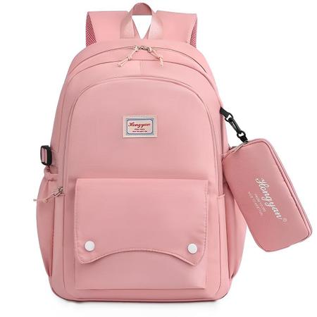 Imagem de Mochila Feminina Semi Impermeável Vira Bolsa Media Compacta Escola Faculdade Cursinho Trabalho Blogueira Resistente Top