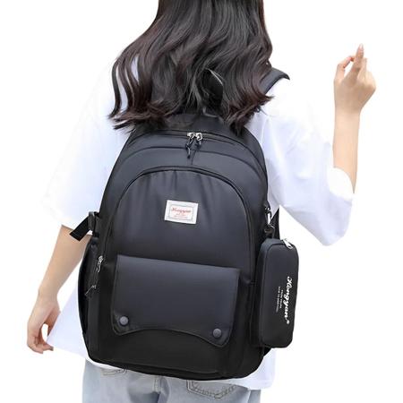 Imagem de Mochila Feminina Semi Impermeável Vira Bolsa Media Compacta Escola Faculdade Cursinho Trabalho Blogueira Resistente Top