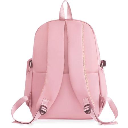 Imagem de Mochila Feminina Semi Impermeável Vira Bolsa Media Compacta Escola Faculdade Cursinho Trabalho Blogueira Resistente Top