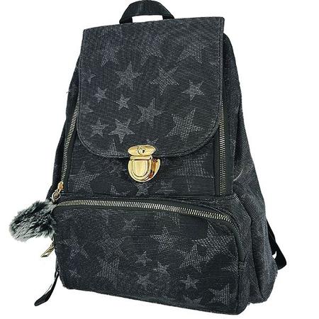 Imagem de Mochila Glitter Feminina Teen Escolar Estrelas 8007