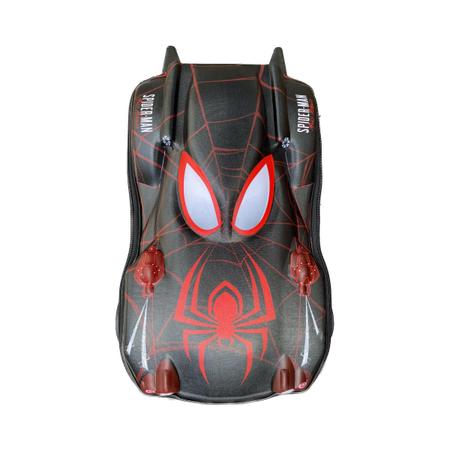 Imagem de Mochila Homem Aranha Miles Morales Mala Spider Man 3D Rodinha Tripla 