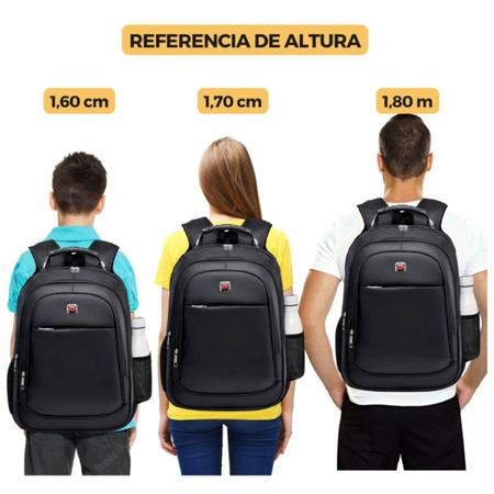 Imagem de Mochila Impermeável Reforçada Cabo De Aço Notebook Faculdade