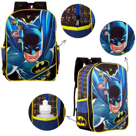 Imagem de Mochila Infantil Batman Preta Menino Costas Toys 2U Barata