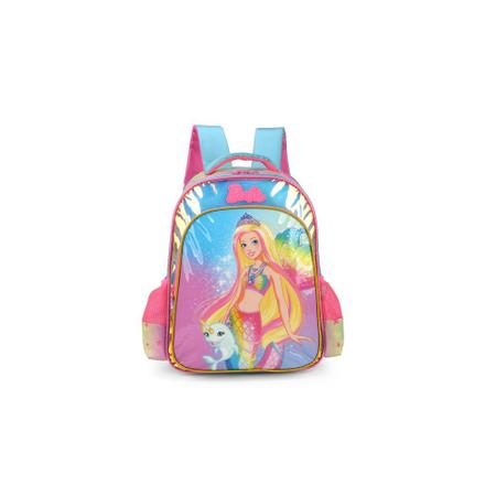 Mochila Infantil Costas Barbie Holográfico Luxcel Imagem de Mochila Infantil Costas Barbie Holográfico Luxcel
