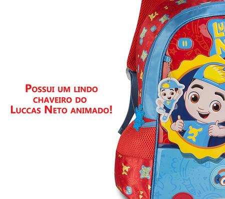 Mochila Luccas Neto Infantil Costas com Som - Original - Tem Tem