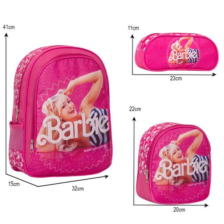 Imagem de Mochila Infantil de Costas Barbie Tam G Criança Creche Aulas