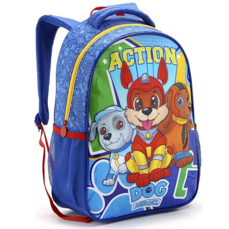 Imagem de Mochila Infantil Dog Heroes Patrulha Costas Tam G Escolar