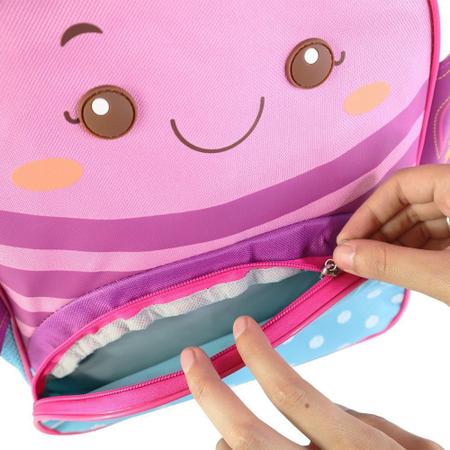 Imagem de Mochila Infantil Escolar Com Alças De Borboleta Rosa Ou Roxa