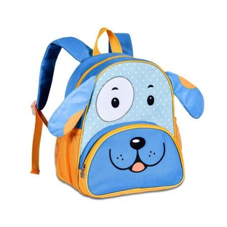 Imagem de Mochila Infantil Escolar Passeio Costas Cachorro Azul Claro - Clio