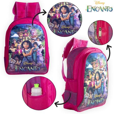 Imagem de Mochila Infantil Feminina Grande Filme Encanto Escola Costas