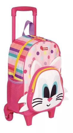 Mochila Orelhinha de Gato Rosa Bebê Cat Patinha