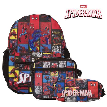 Imagem de Mochila Infantil Homem Aranha Juvenil Costas Envio Imediato