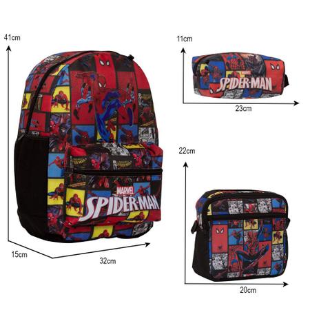 Imagem de Mochila Infantil Homem Aranha Juvenil Costas Envio Imediato