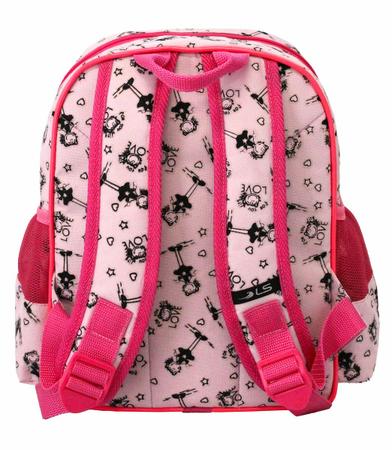 Imagem de Mochila Infantil LS Bolsas com 4 divisões Estampa Rosa com Pink - MO3172