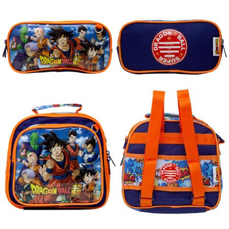 Mochila Masculina Infantil de Rodinha Dragon Ball com Itens na