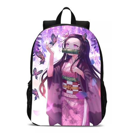 Mochila Infantil Meninas Anime Demon Slayer Personagens Bolsa