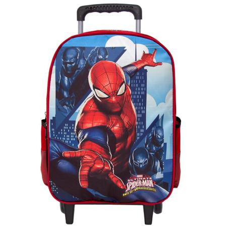 Imagem de Mochila Infantil Menino Rodas Spider Man + Estojo Toys 2U