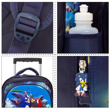 Imagem de Mochila Infantil Menino Sonic Adventure Rodinhas Tam G