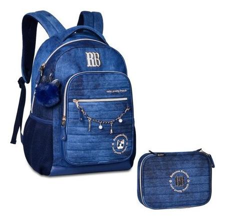 Mochila jeans 2025 rebeca bombom
