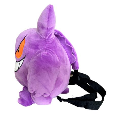 Mochila Pokémon Plush Gengar infantil, brinquedos infantis roxos