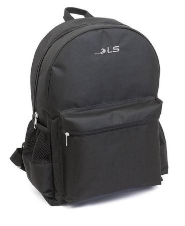 Imagem de Mochila Ls Mo4165 Preto Com 1 Bolso Frontal E 2 Laterais