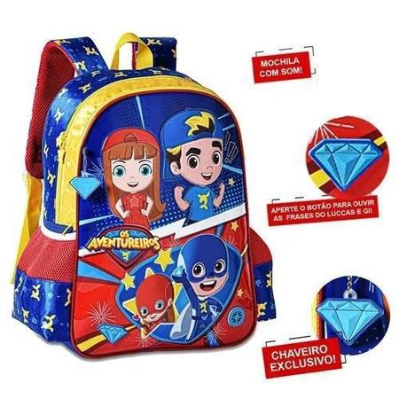 Mochila Luccas Neto Infantil Costas com Som - Original - Tem Tem