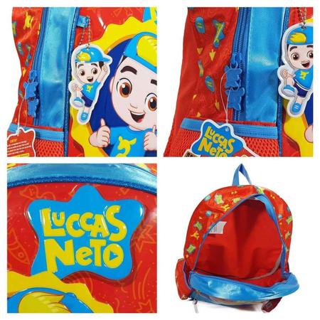 Mochila Luccas Neto Infantil Costas com Som - Original - Tem Tem