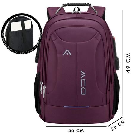 Imagem de Mochila Masculina Feminina Notebook Reforçada Resistente a Água Marcador de Bagagem  Saida usb Fone