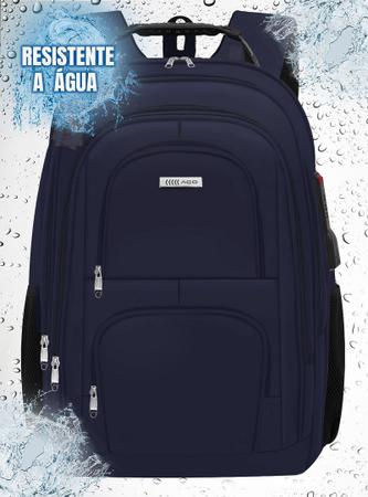 Imagem de Mochila Masculina Feminina Notebook Reforçada Resistente a Água Saída usb Fone