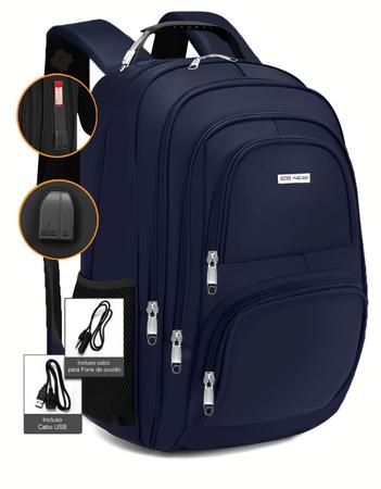 Mochila Masculina Feminina Notebook Reforçada Resistente a Água Saída usb Fone - ACO Imagem de Mochila Masculina Feminina Notebook Reforçada Resistente a Água Saída usb Fone
