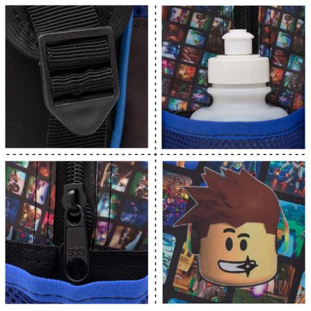 Roblox-Mochila de Impressão Cartoon para Estudante Masculino e