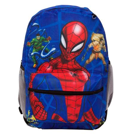 Imagem de Mochila Masculina Juvenil Homem Aranha Lancheira Estojo